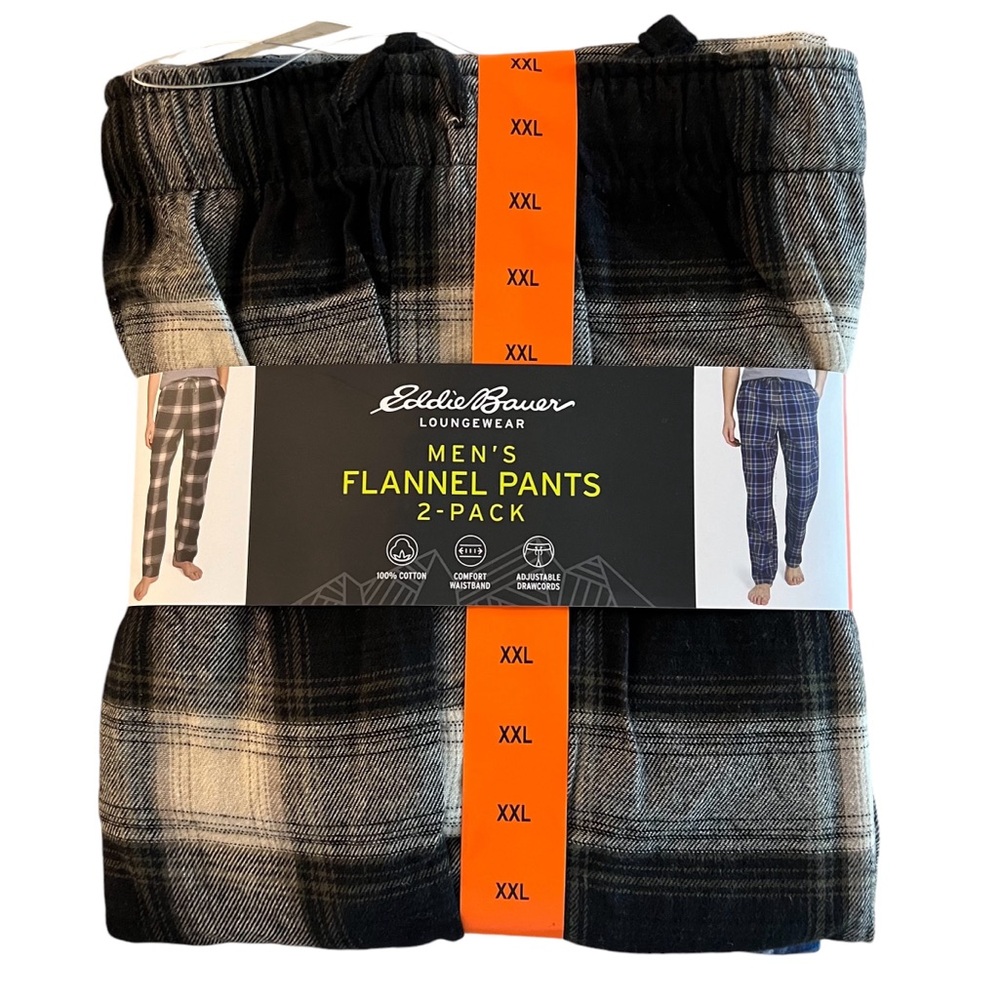 NEW Eddie Bauer 2 pack Loungewear Men’s Flannel Pants